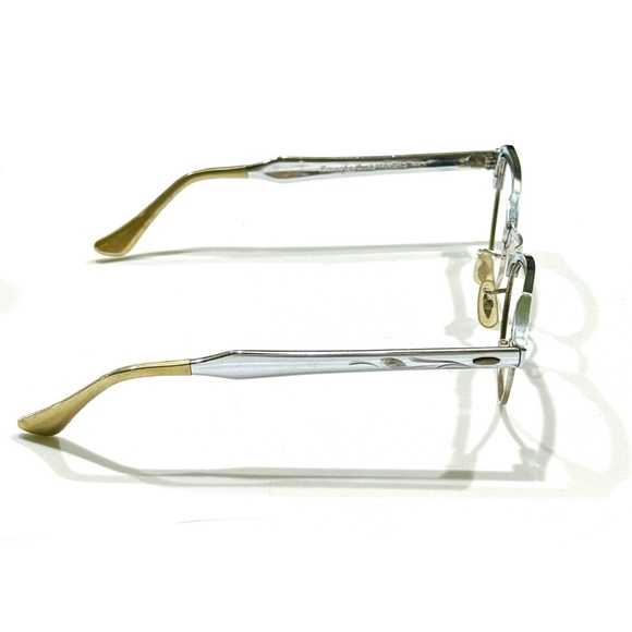 SALE ! Vintage 1960s Baush & Lomb Aluminum Eyeglass frames * Pristine Condition - Picture 2 of 6